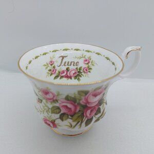 Vintage Royal Albert Tea Cup Only Flower Of The Month June Roses